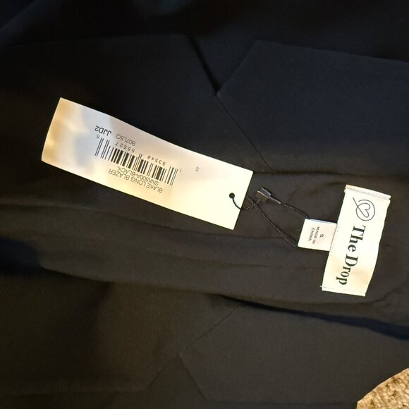 NWT The Drop Women's Blake Long Blazer, Black, Small - Picture 7 of 7
